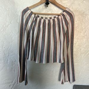 Zara Striped Crop Top 70s Style